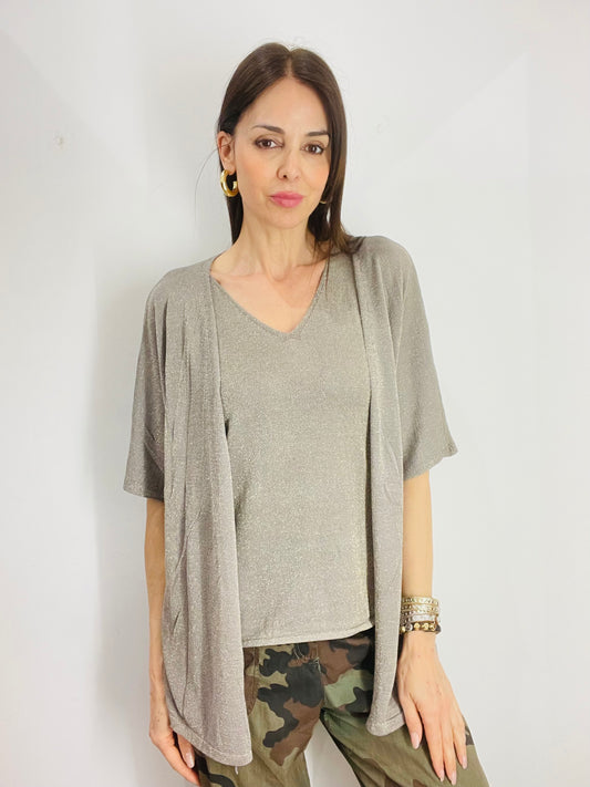 CARDIGAN LUREX
