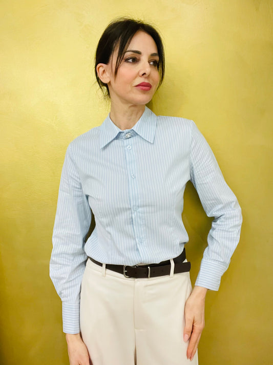 CAMICIA GESSATA BOTTONE GIOIELLO