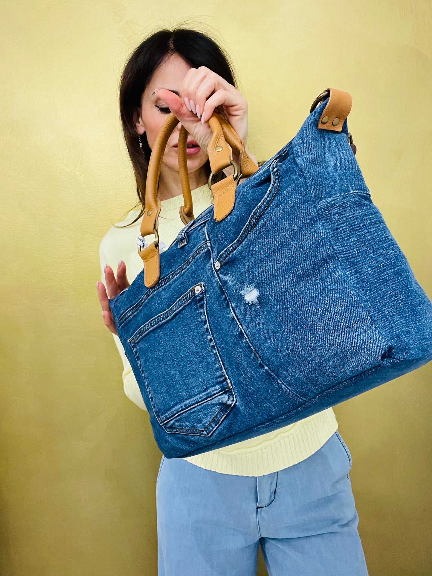 BORSA SHOPPER JEANS
