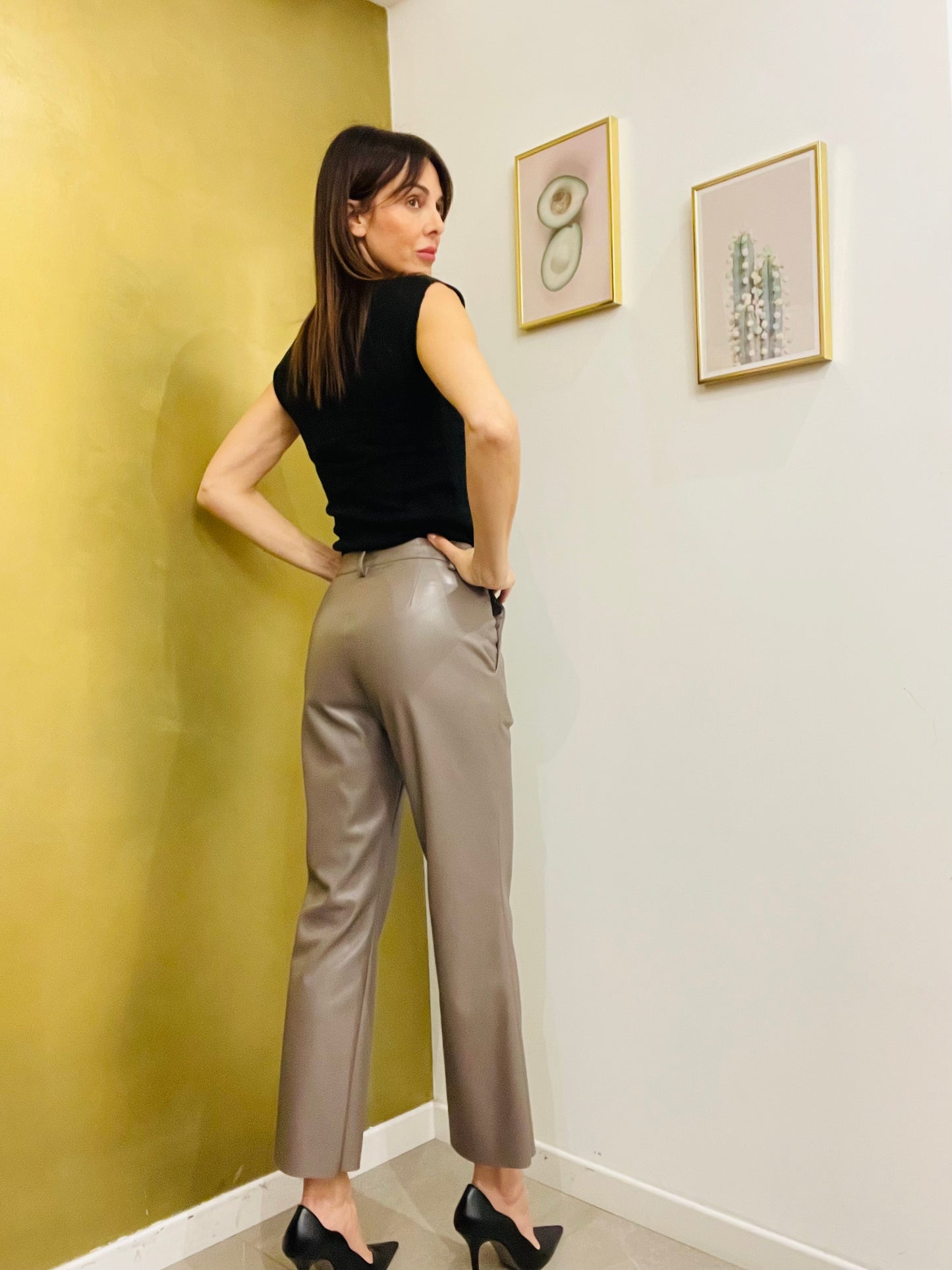 PANTALONE TROMBETTA ECO PELLE