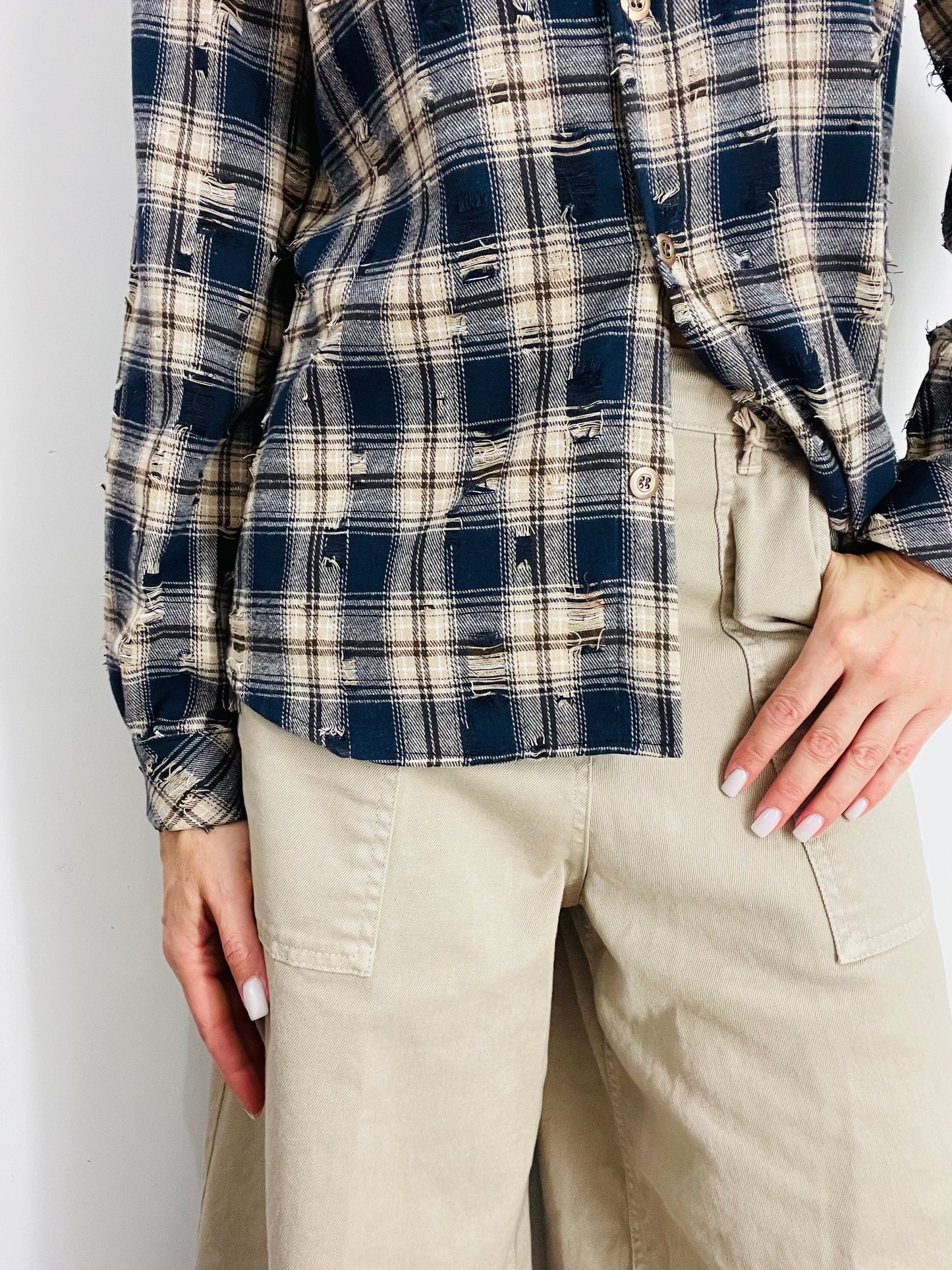 CAMICIA QUADRI CON ROTTURE