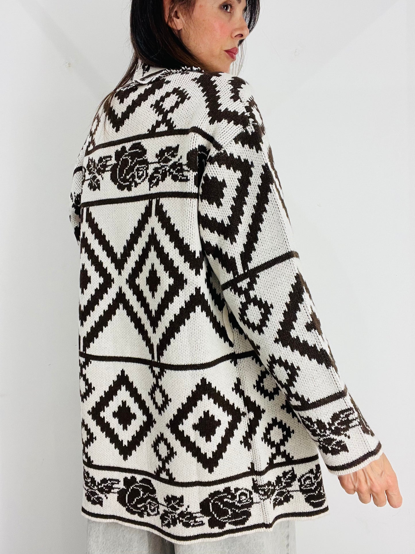 CARDIGAN LUNGO CON FRANGE