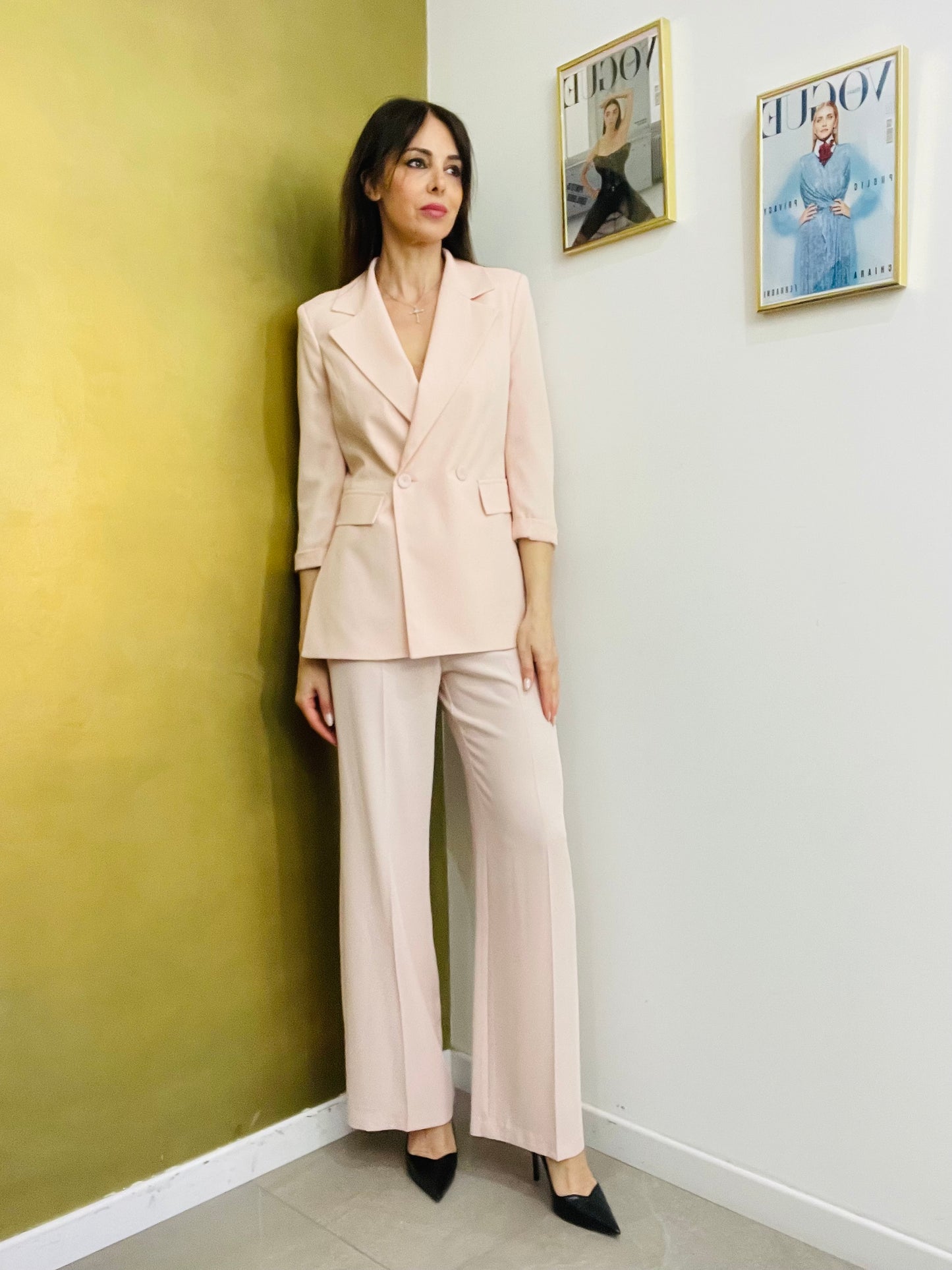 PANTALONE PALAZZO ROSA