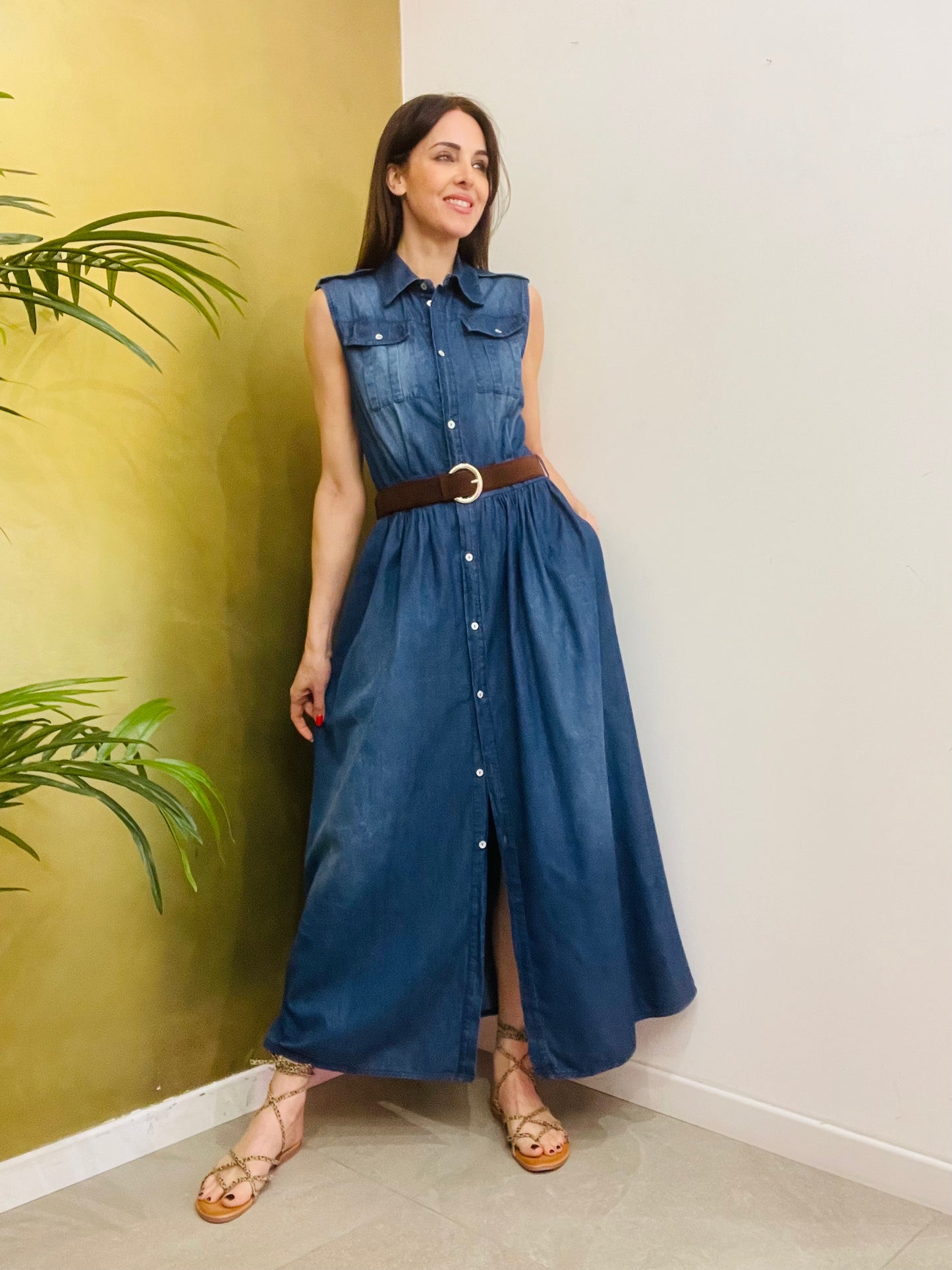 ABITO LUNGO CHAMBRAY