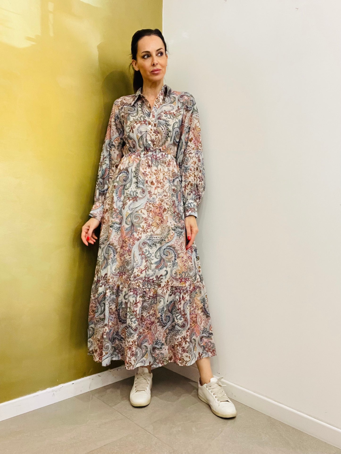 ABITO LUNGO FANTASIA CASHMERE