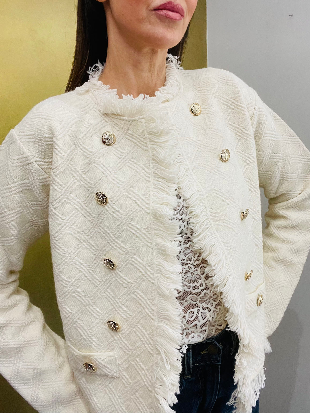 CARDIGAN BOUCLE TRECCE
