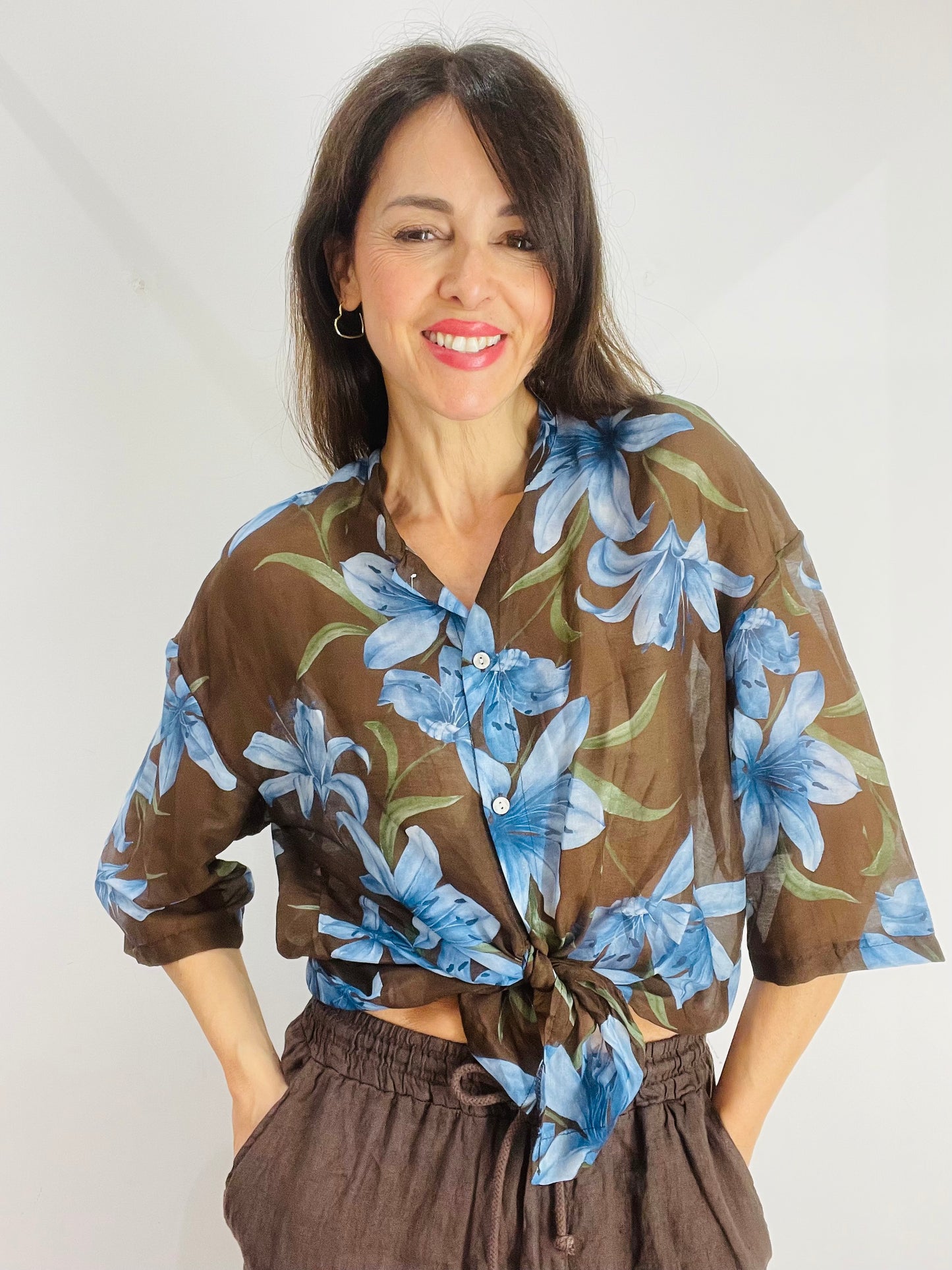 CAMICIA FANTASIA MISTO SETA
