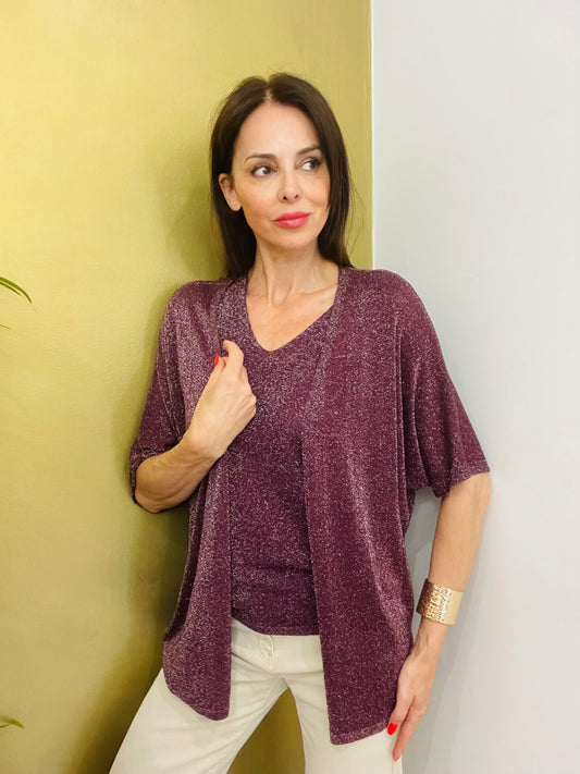CARDIGAN LUREX
