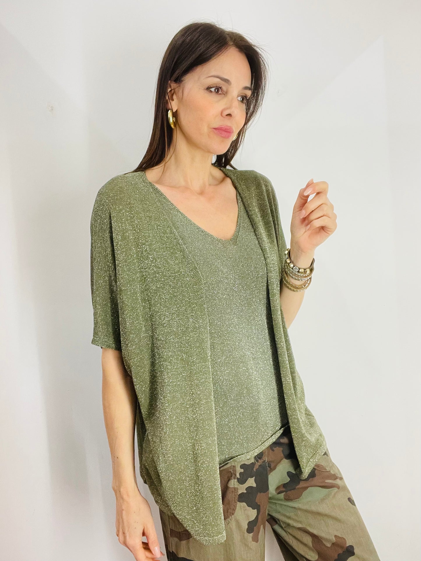 CARDIGAN LUREX