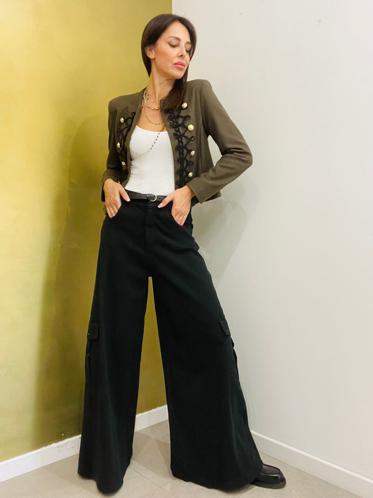 PANTALONE PALAZZO AMPIO CARGO