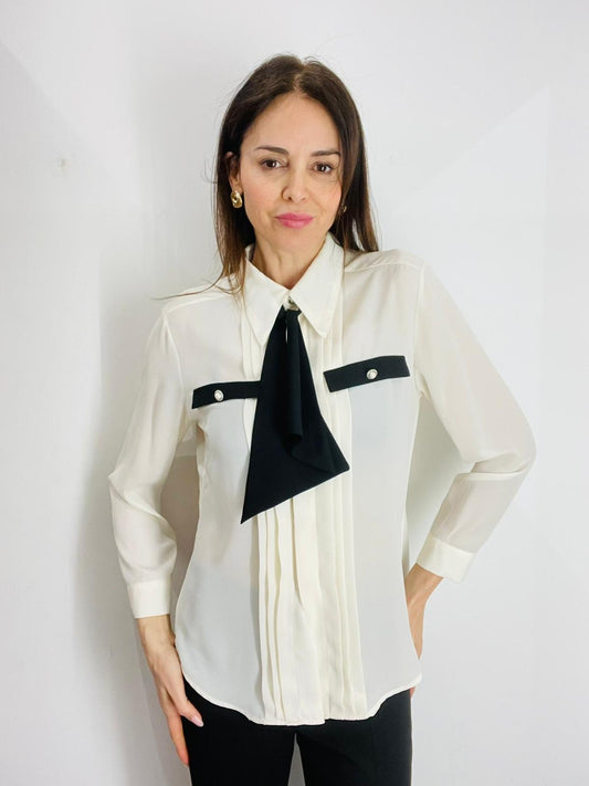 CAMICIA CREPE CRAVATTINO