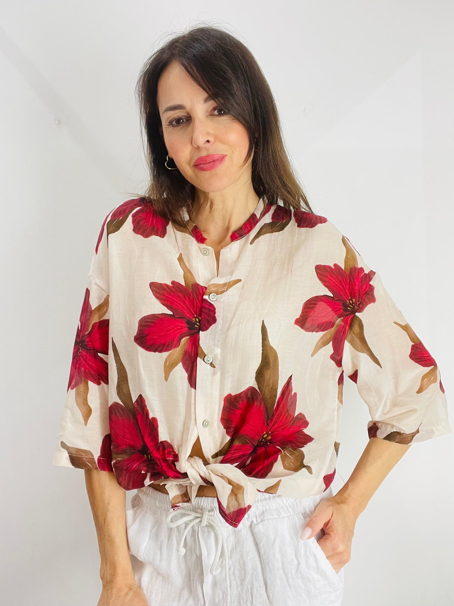 CAMICIA FANTASIA MISTO SETA