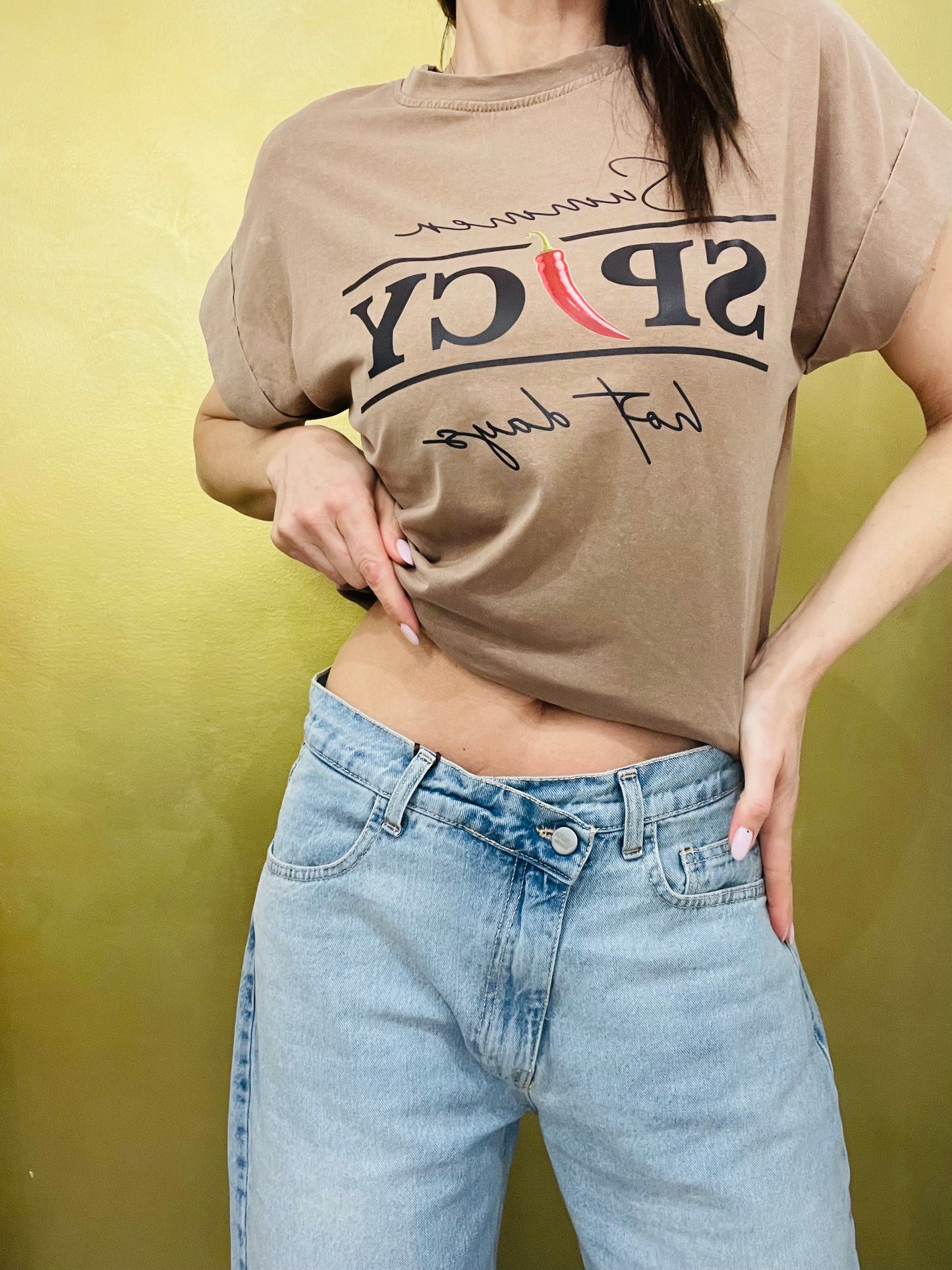 JEANS CHIUSURA DIAGONALE