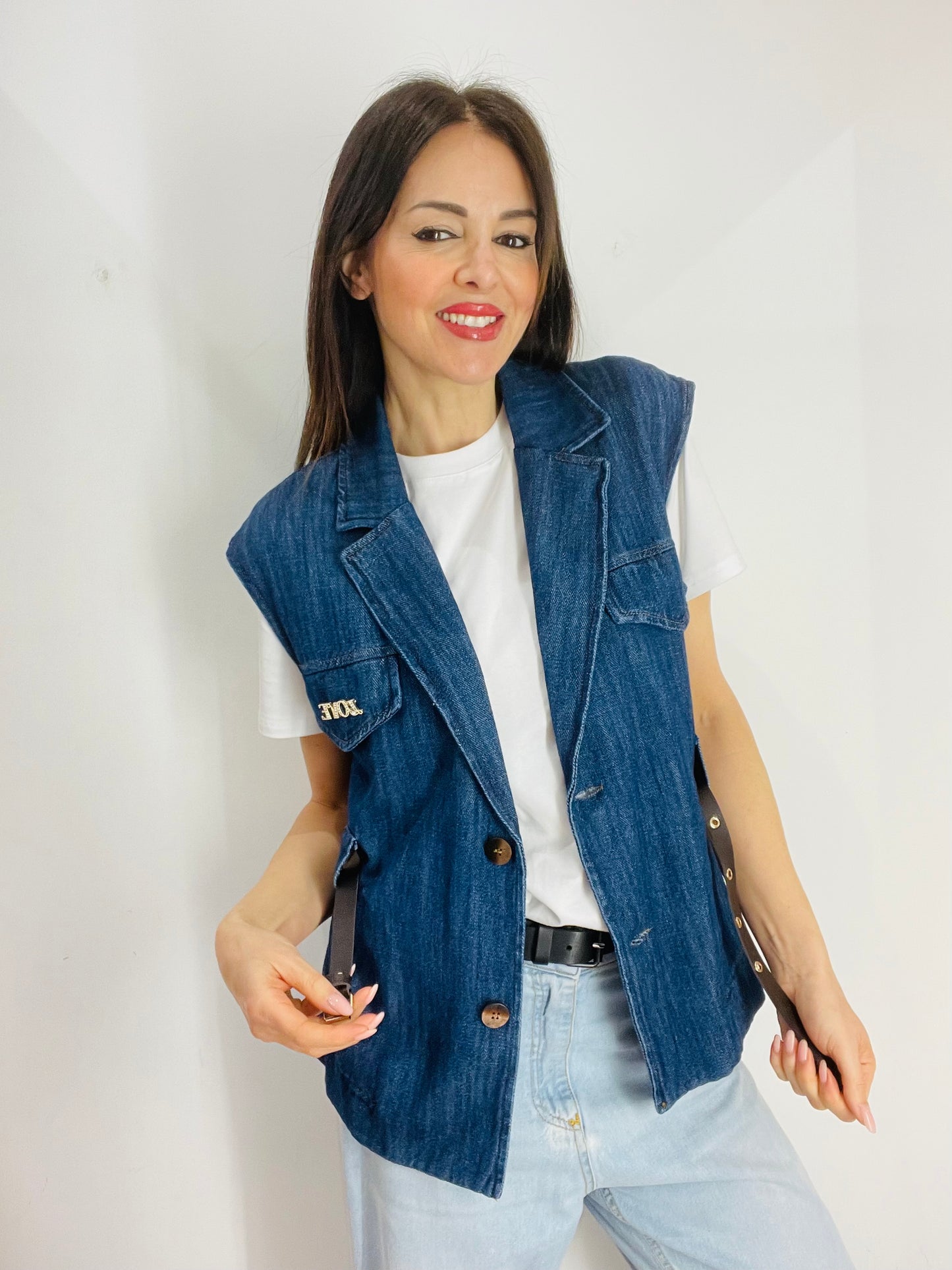 GILET IN DENIM
