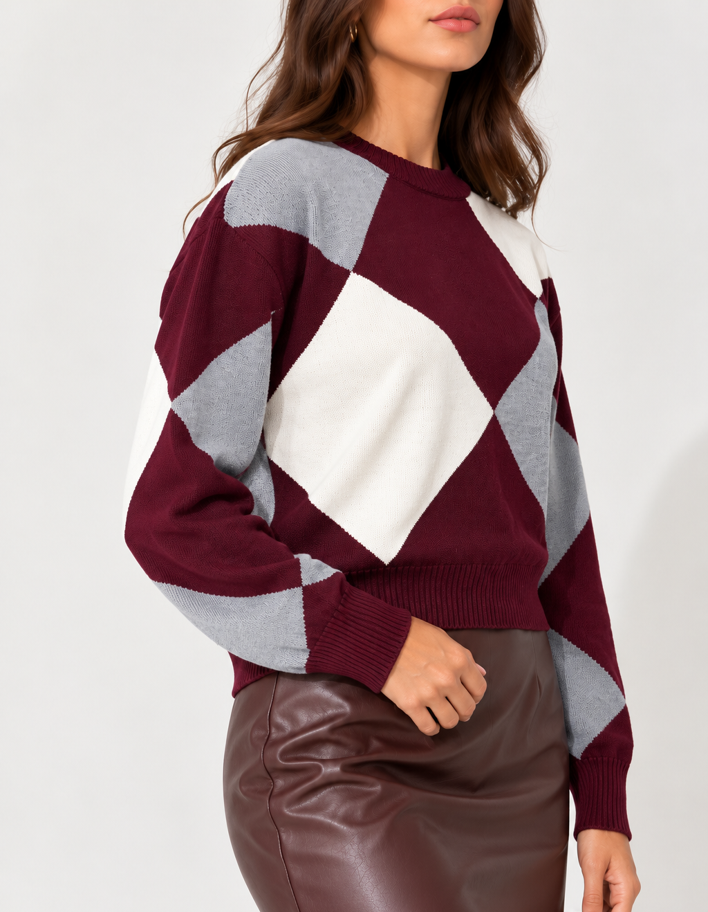 MAGLIA ROMBI GIROCOLLO
