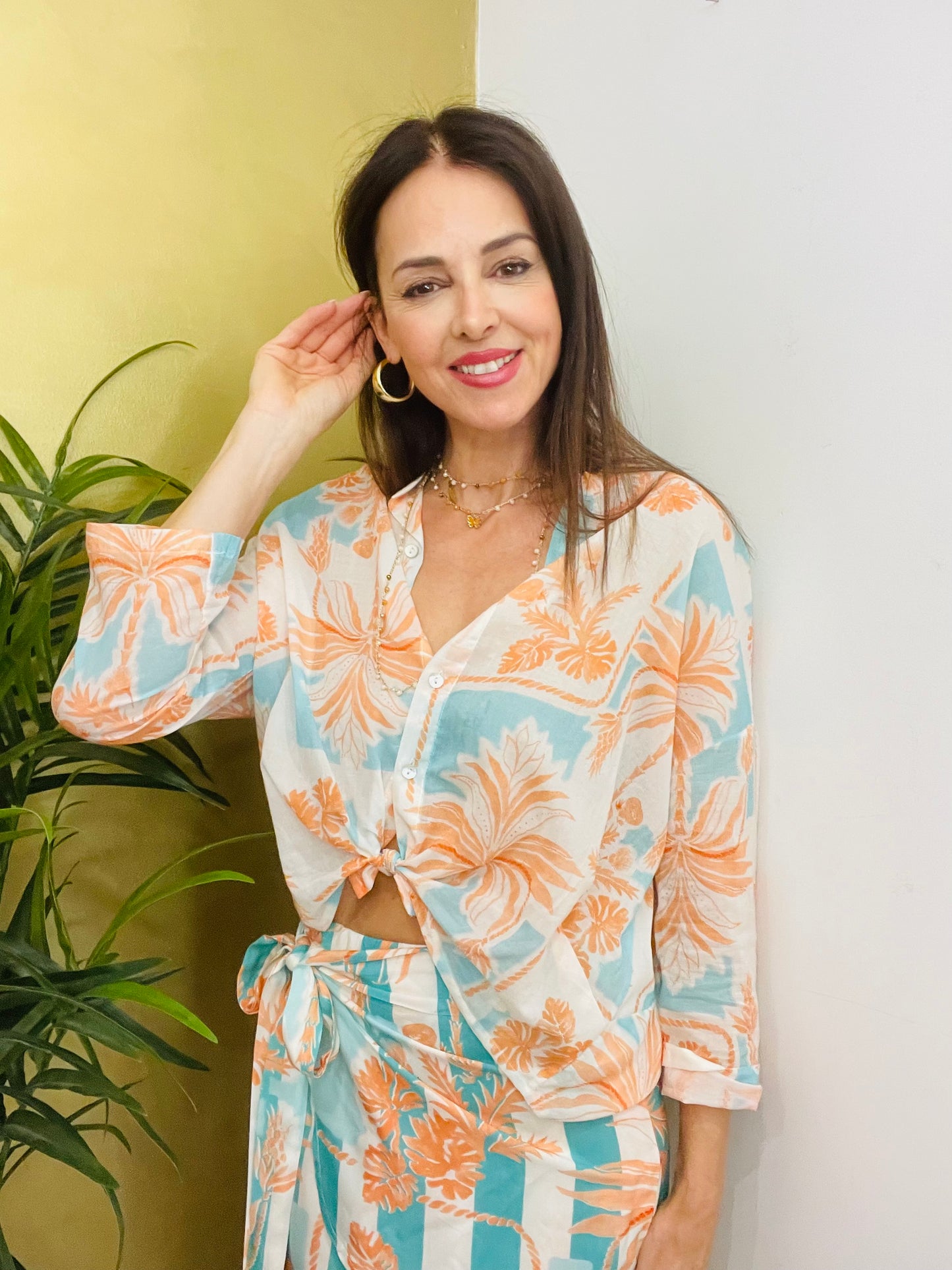 CAMICIA MUSSOLA PALME