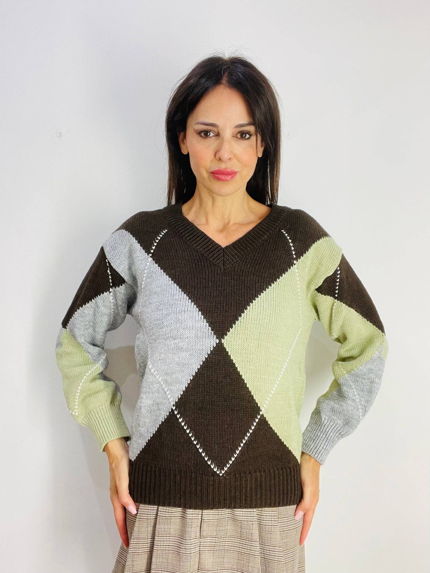 MAGLIA A V ROMBI