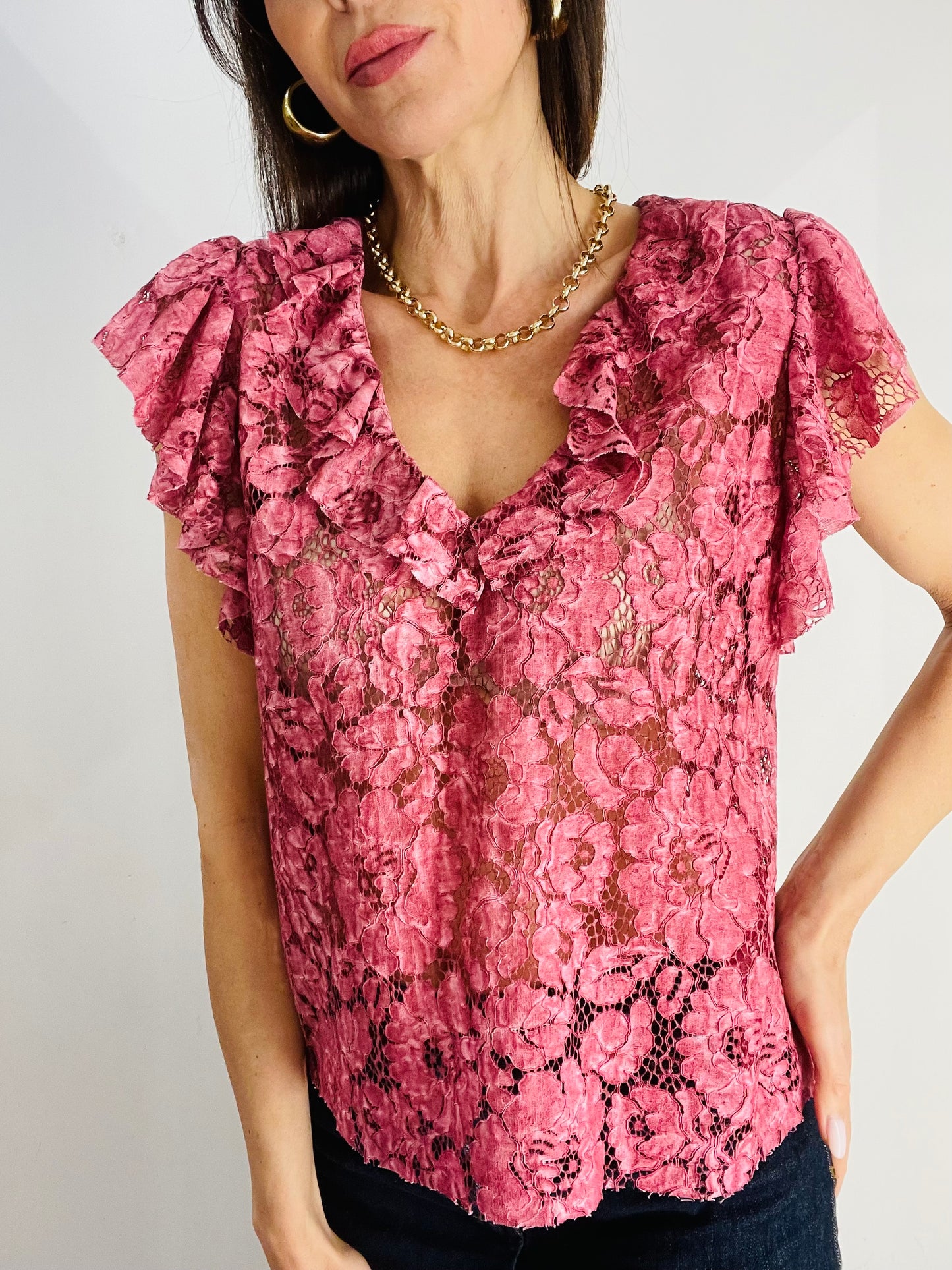 MAGLIA MACRAMÈ VOLANT
