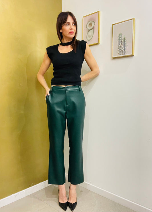 PANTALONE TROMBETTA ECO PELLE