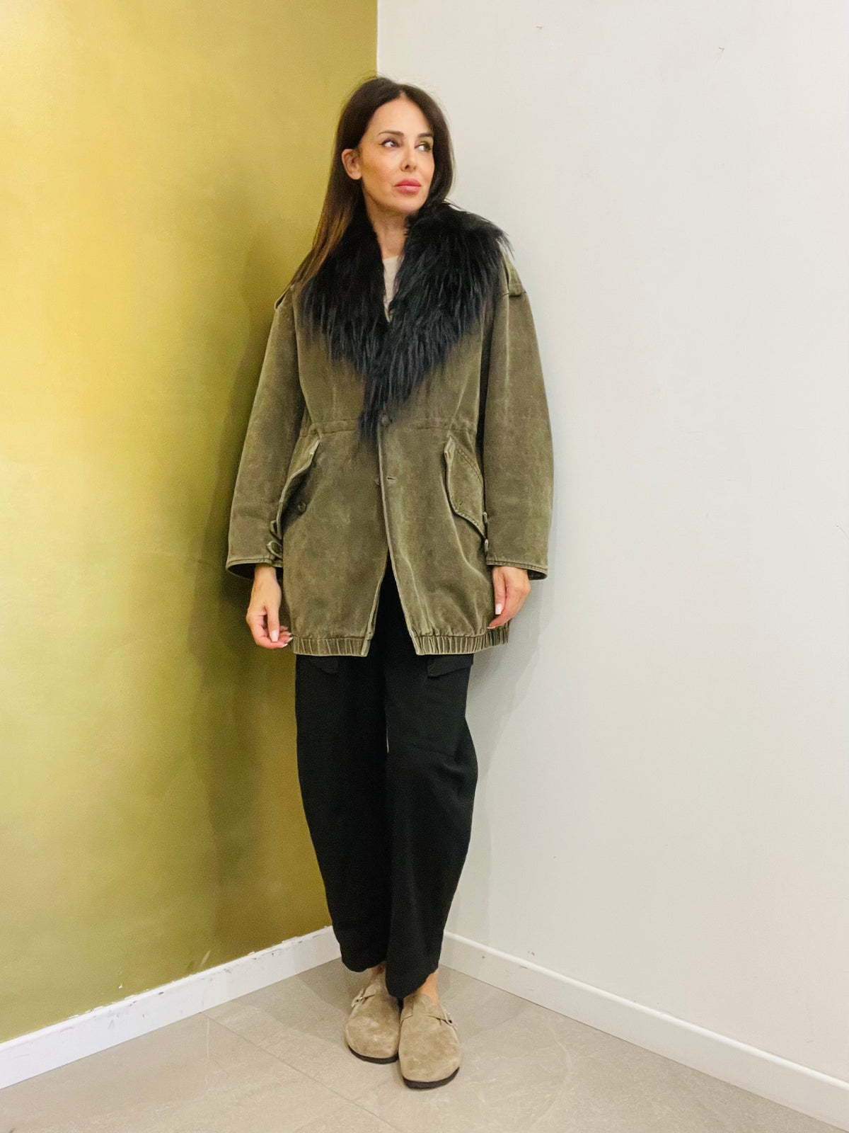 PARKA JEANS CON PELLICCIA