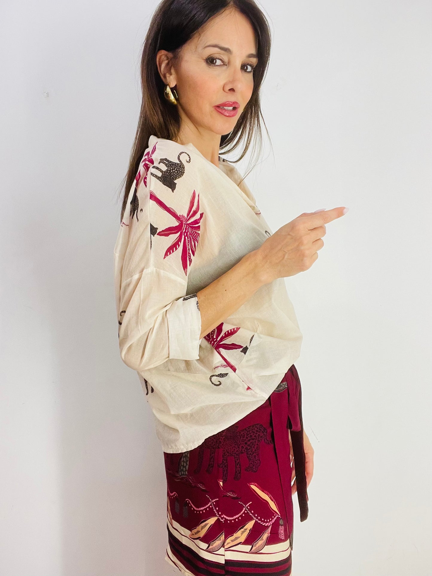 CAMICIA LEOPARDO E PALME