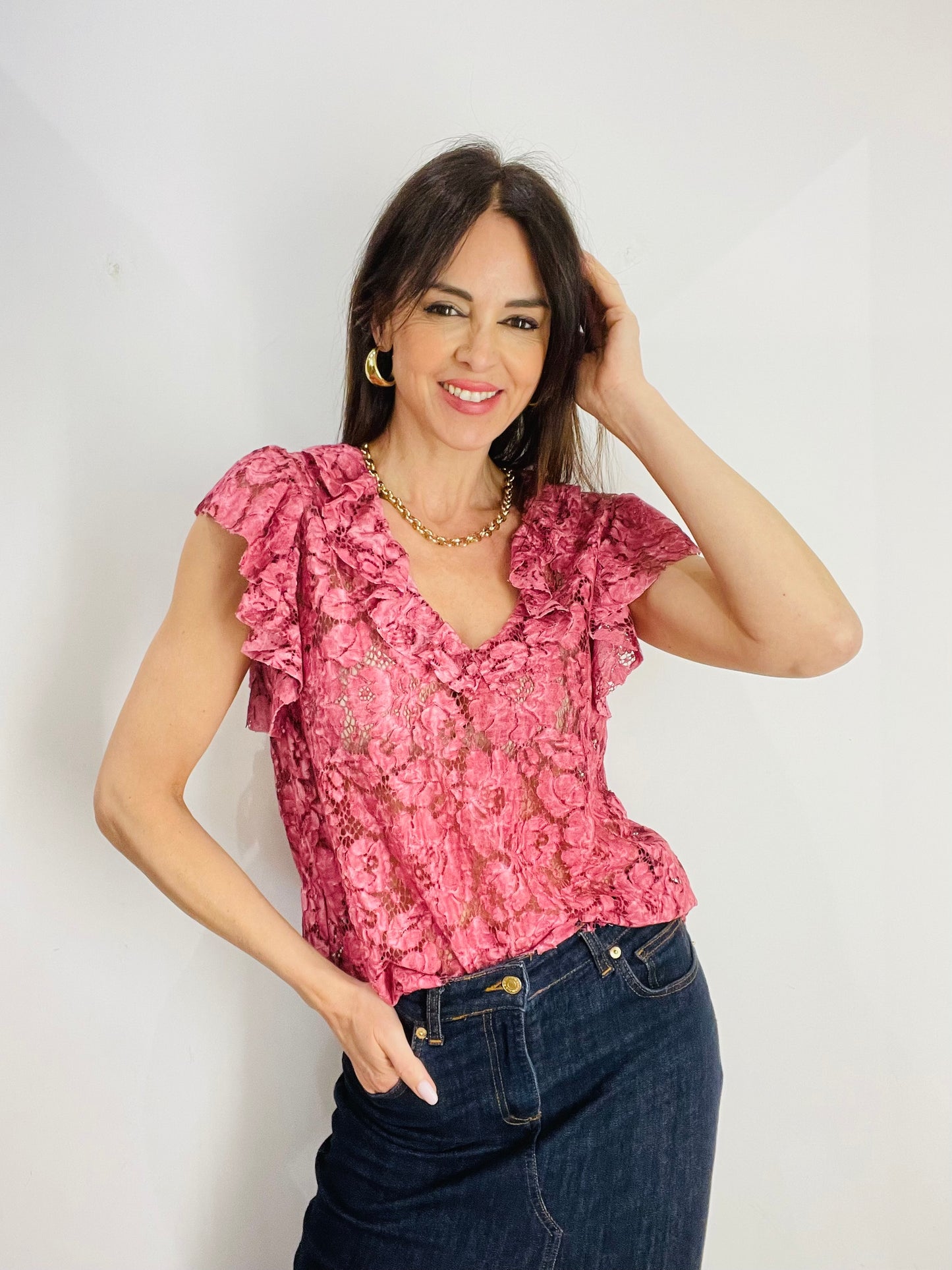 MAGLIA MACRAMÈ VOLANT