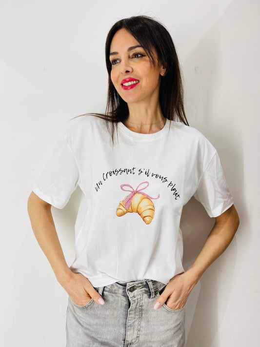 T-SHIRT STAMPA CROISSANT