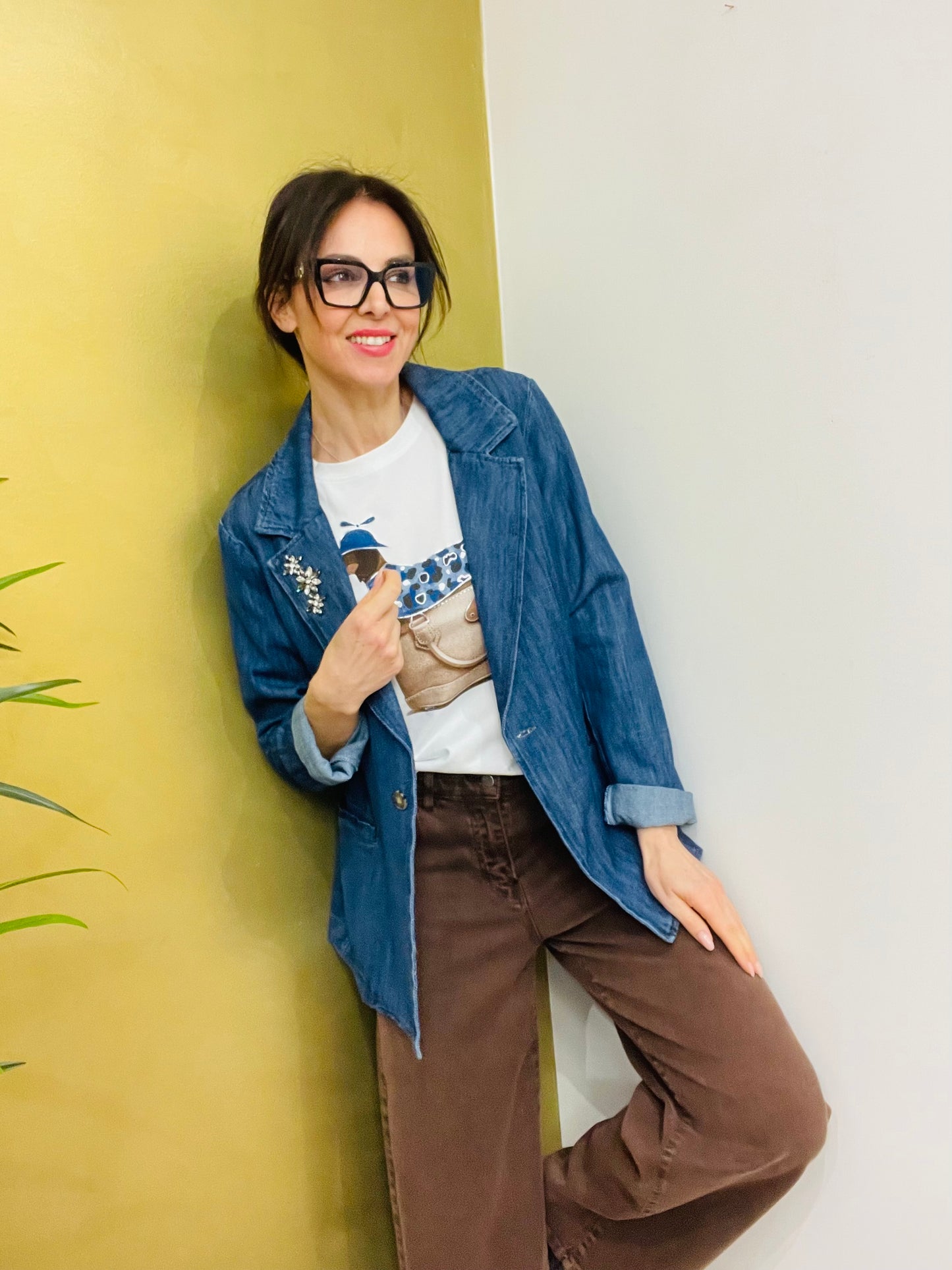 BLAZER JEANS CON SPILLE