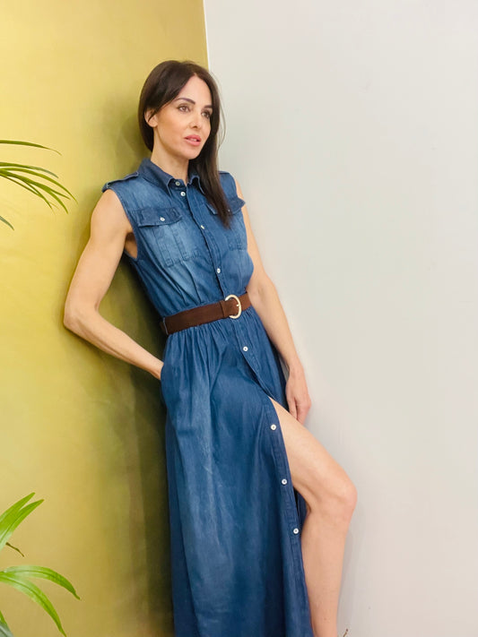 ABITO LUNGO CHAMBRAY