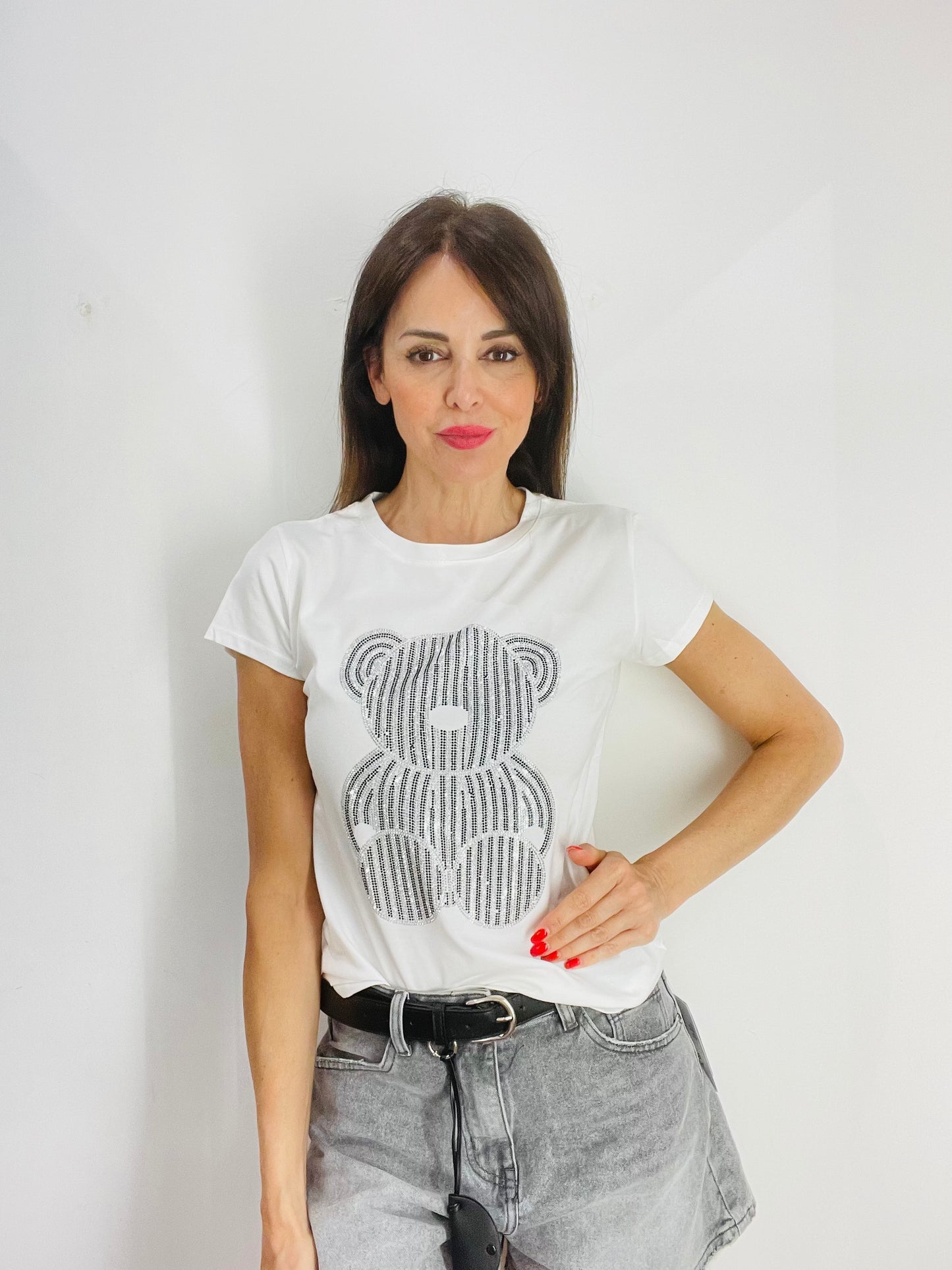 T-SHIRT ORSO STRASS