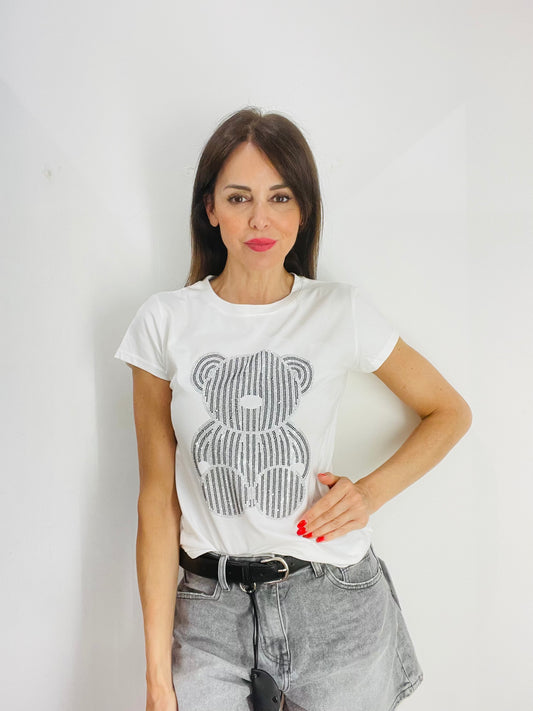 T-SHIRT ORSO STRASS