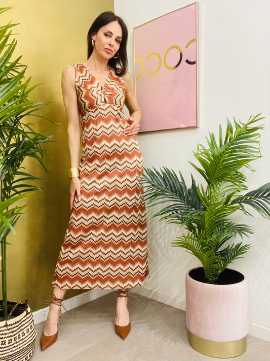 ABITO LUNGO CHEVRON