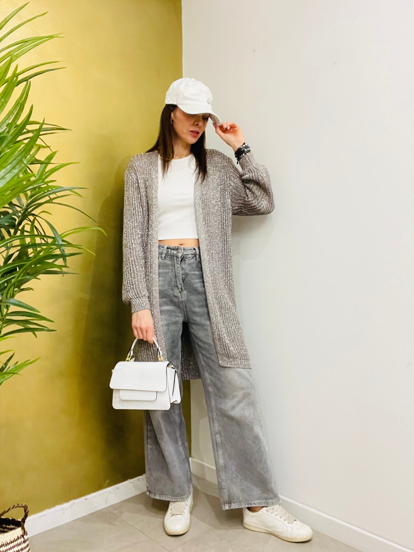 CARDIGAN LUNGO LUREX