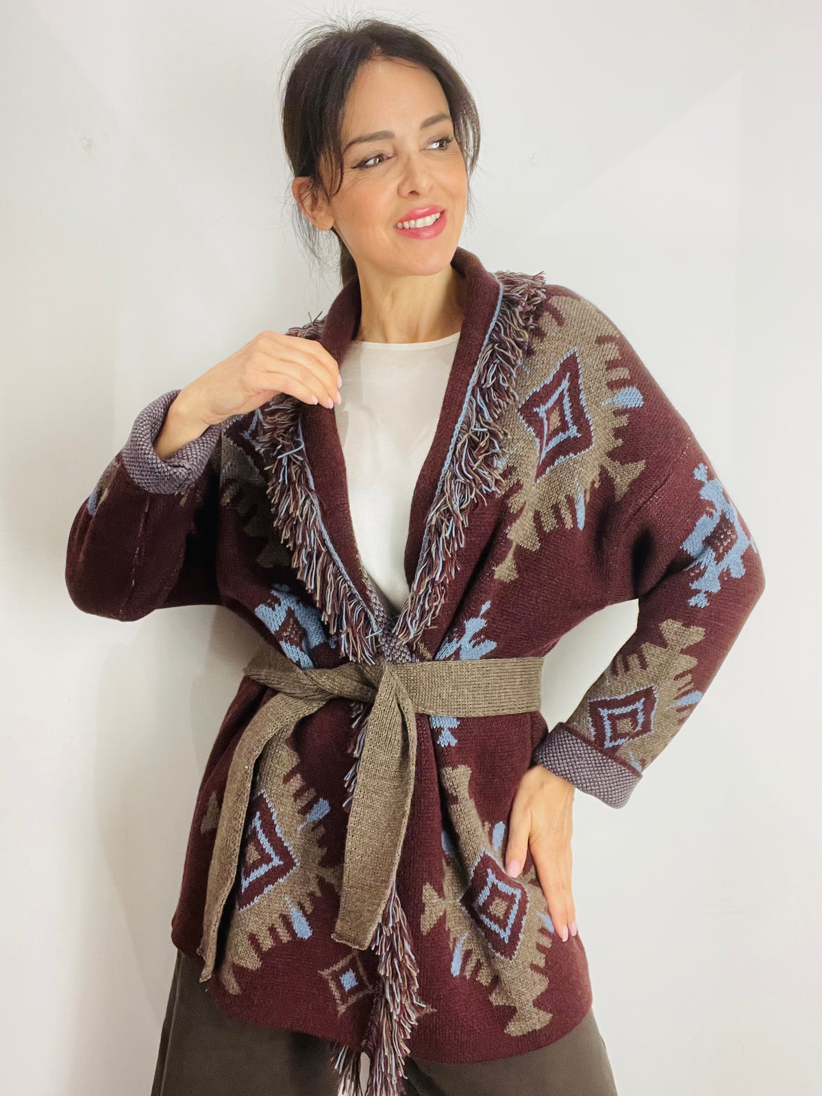 CARDIGAN ALANUI CON CINTURA
