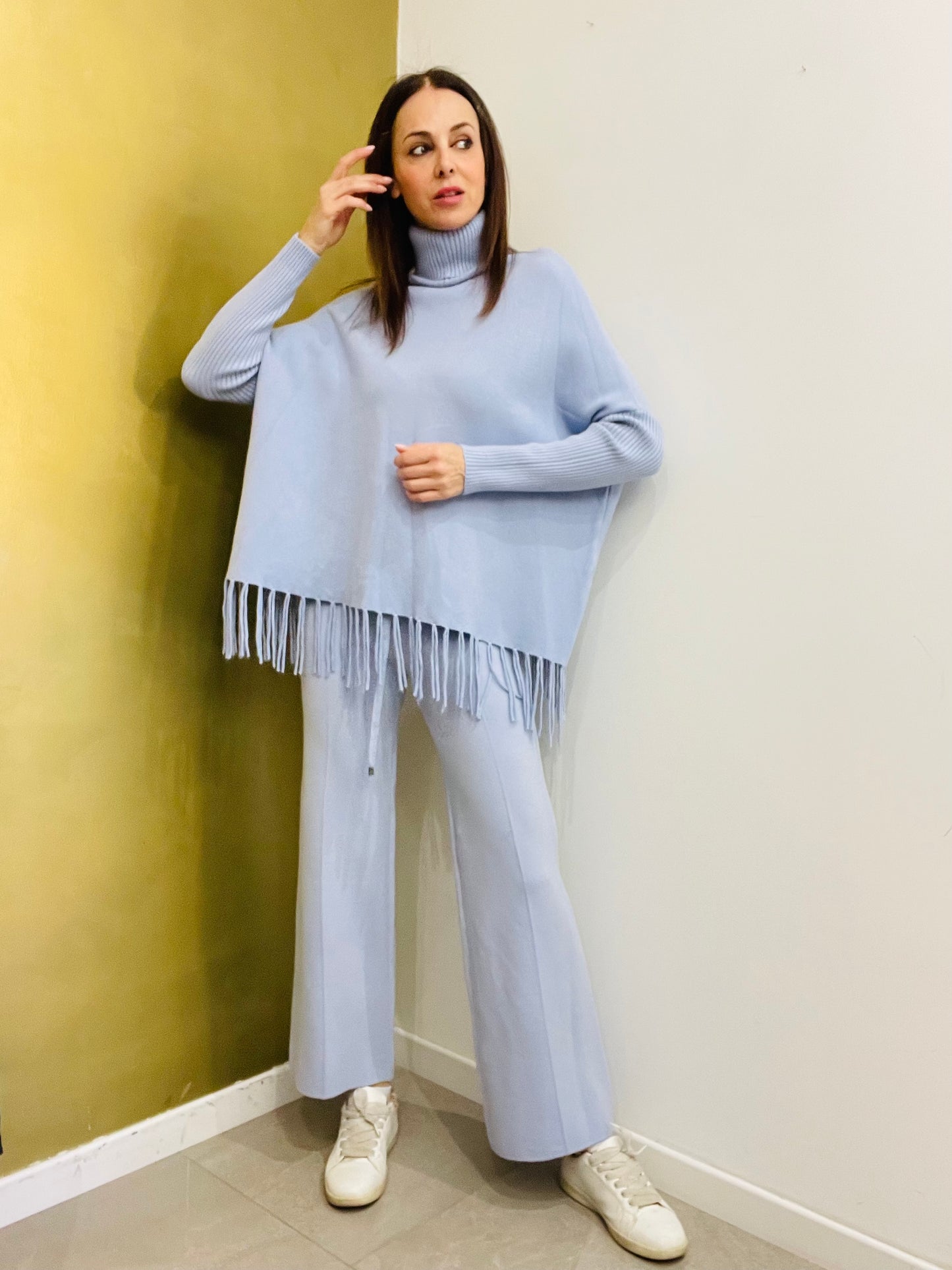 MAGLIA DOLCEVITA CON FRANGE