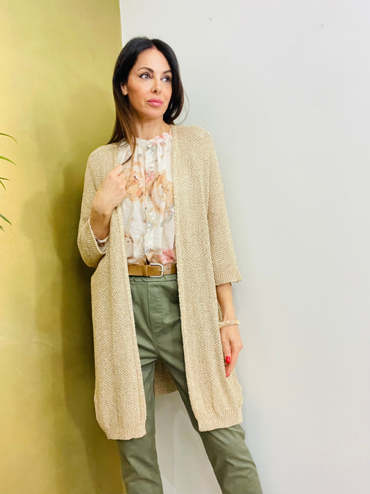 CARDIGAN LUNGO LUREX