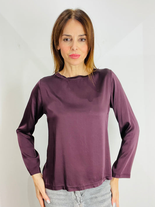 BLUSA SATIN MANICA LUNGA