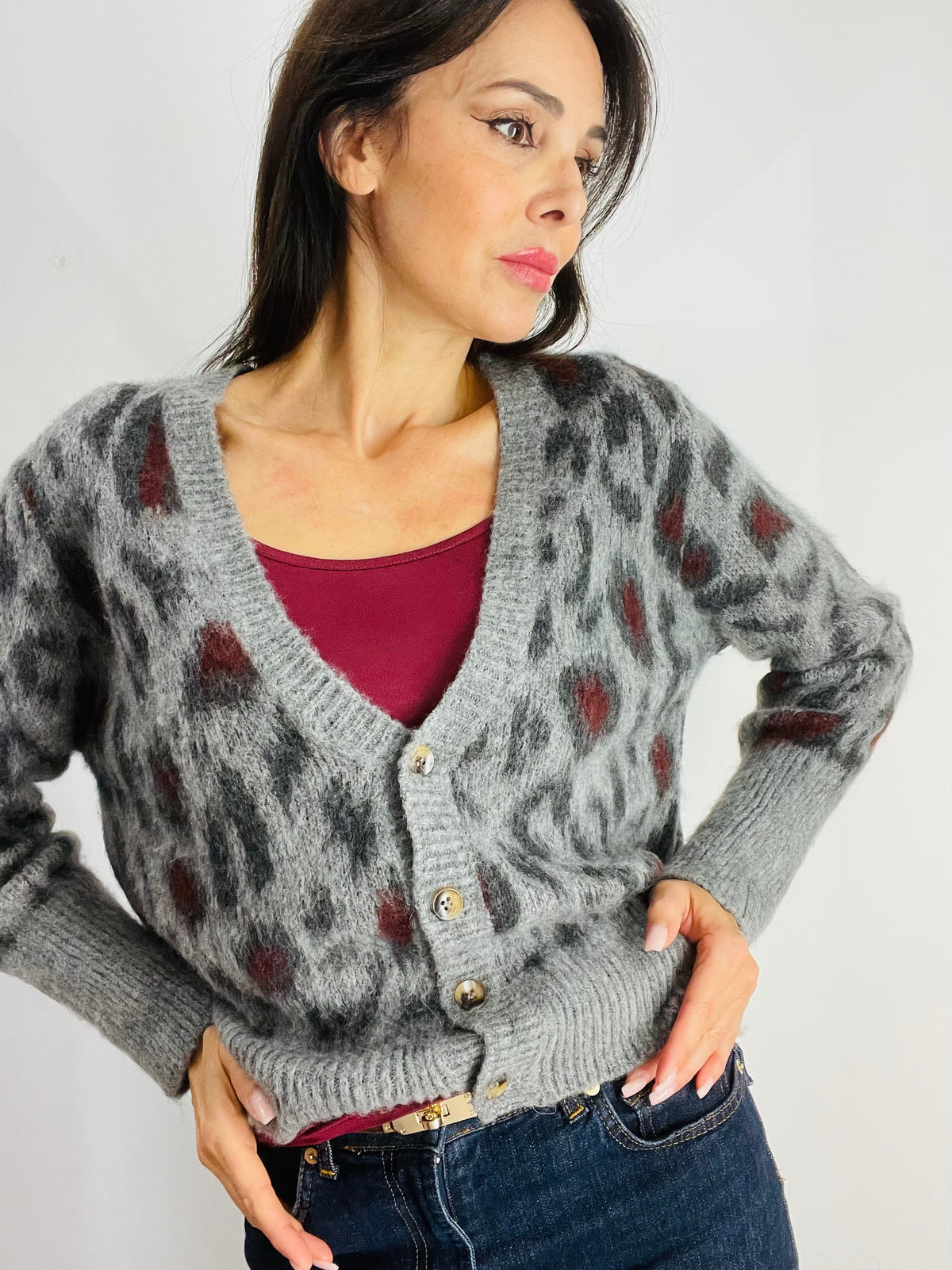 CARDIGAN MACULATO