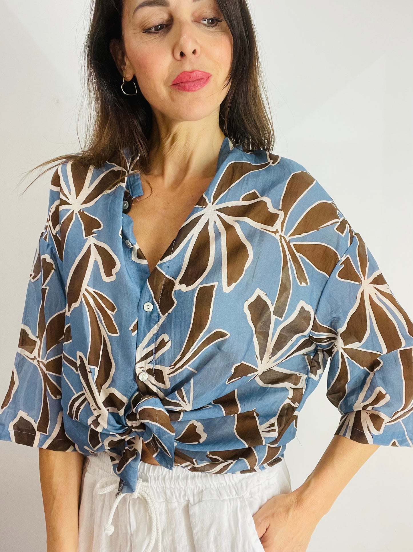 CAMICIA FANTASIA MISTO SETA