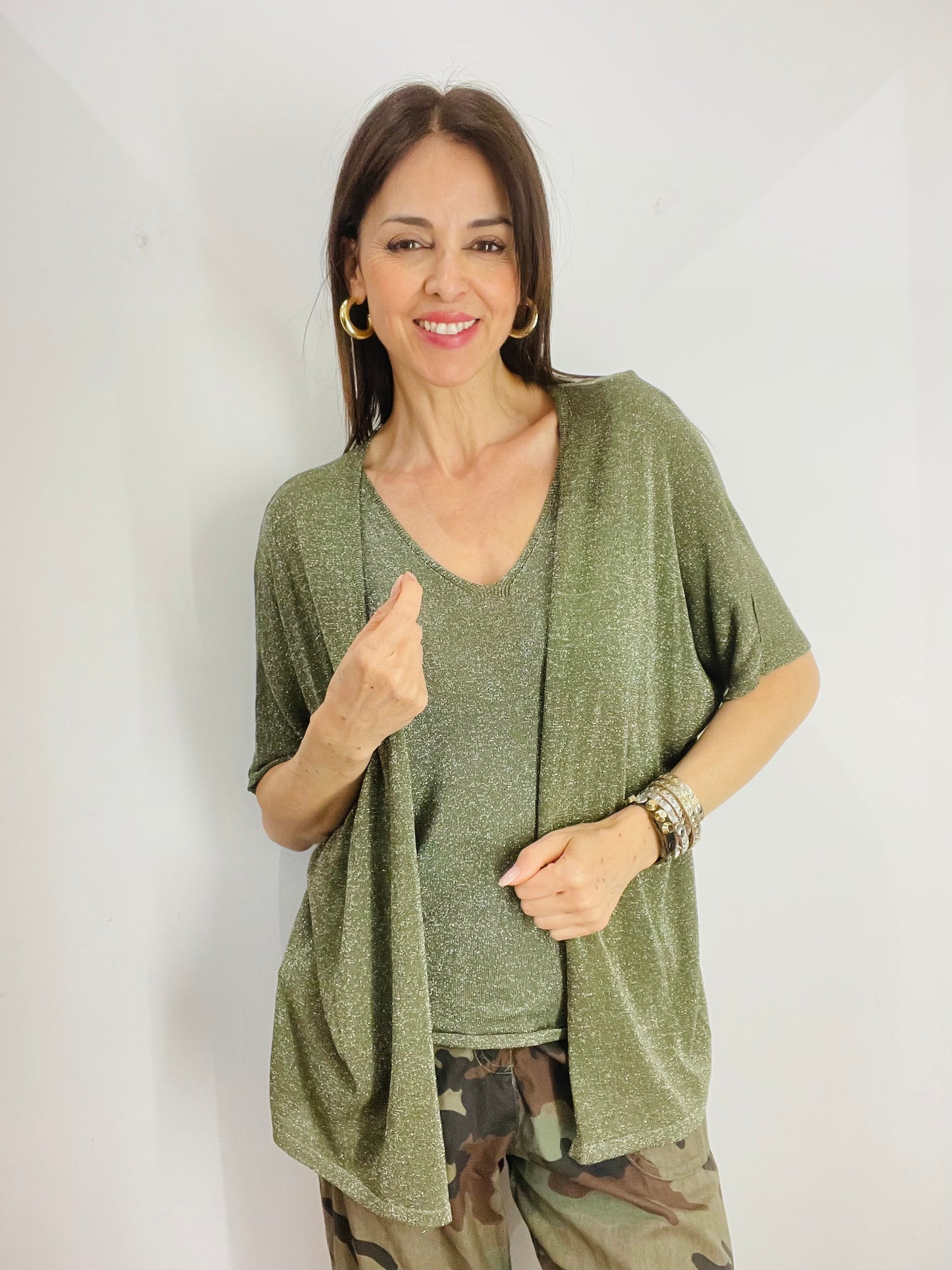 CARDIGAN LUREX