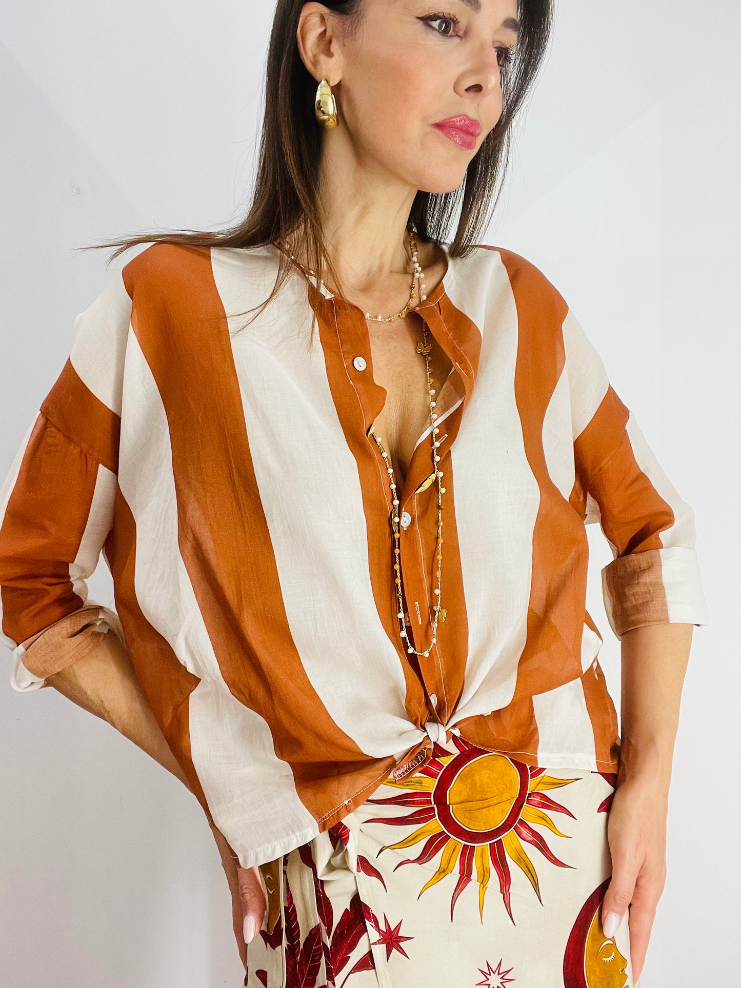 CAMICIA MUSSOLA RIGATA