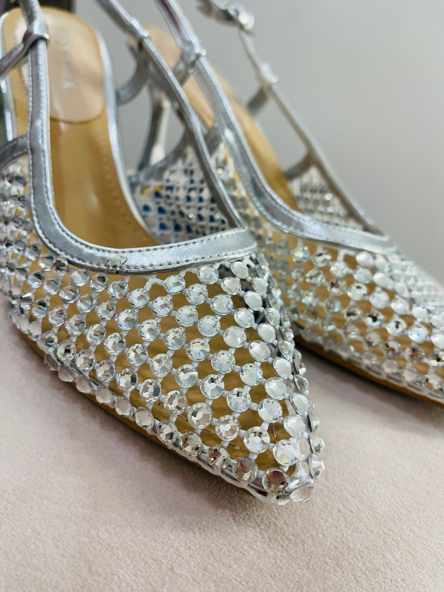 SLINGBACK STRASS ARGENTO