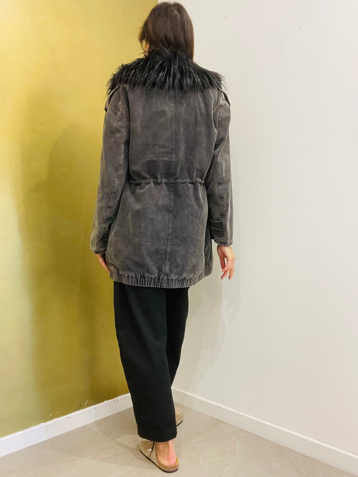 PARKA JEANS CON PELLICCIA