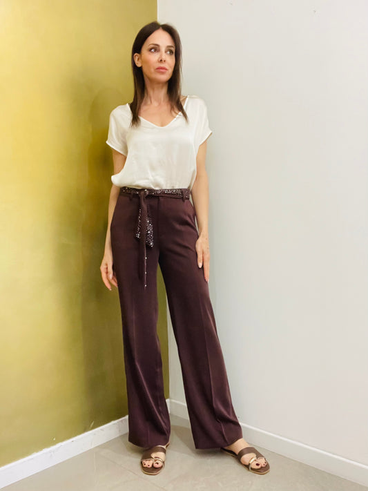 PANTALONE CINTURA STRASS