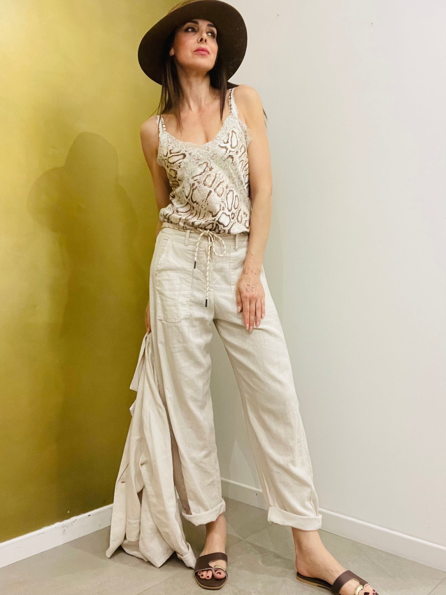 PANTALONE LINO STELLINA