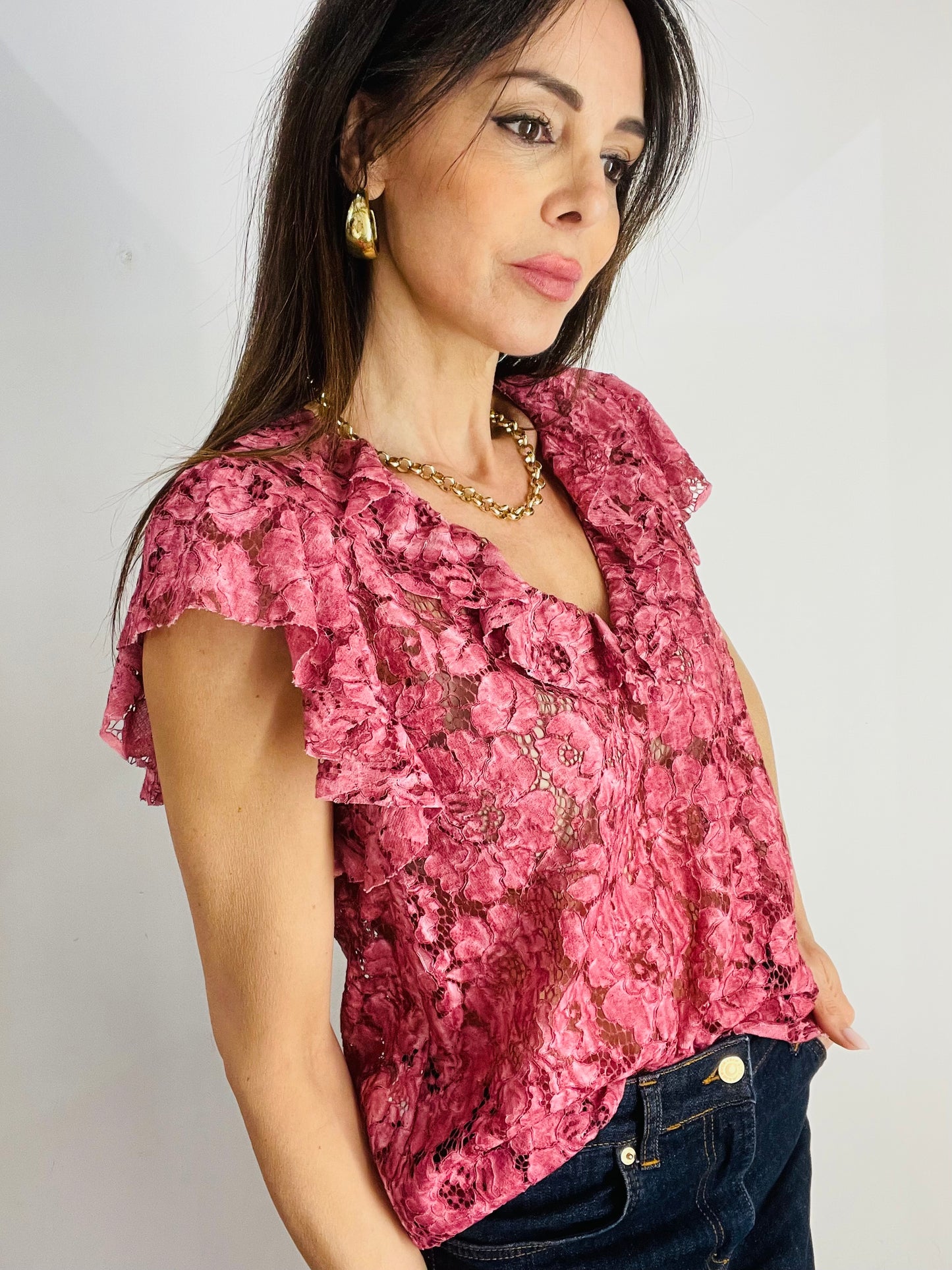 MAGLIA MACRAMÈ VOLANT