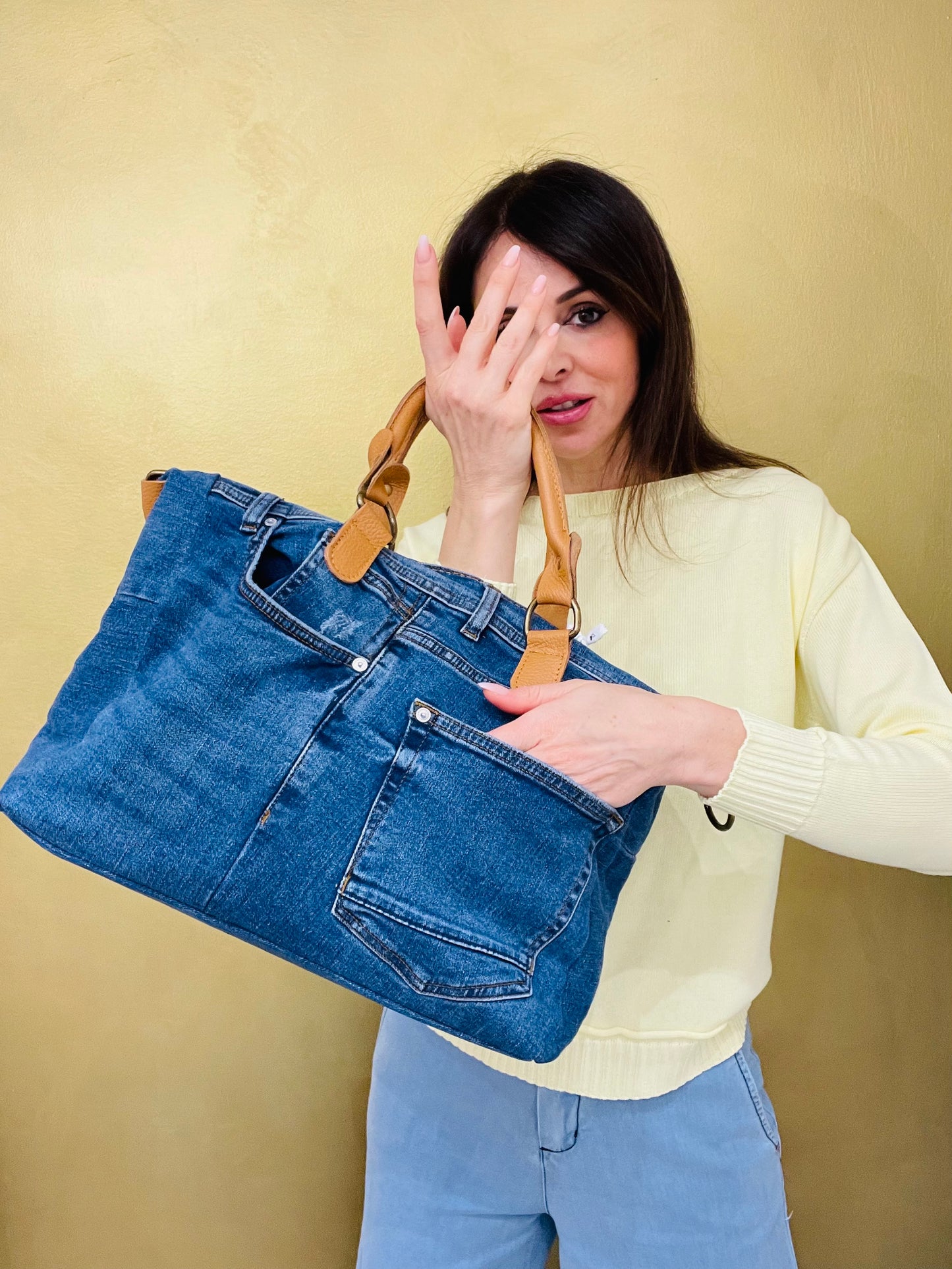 BORSA SHOPPER JEANS
