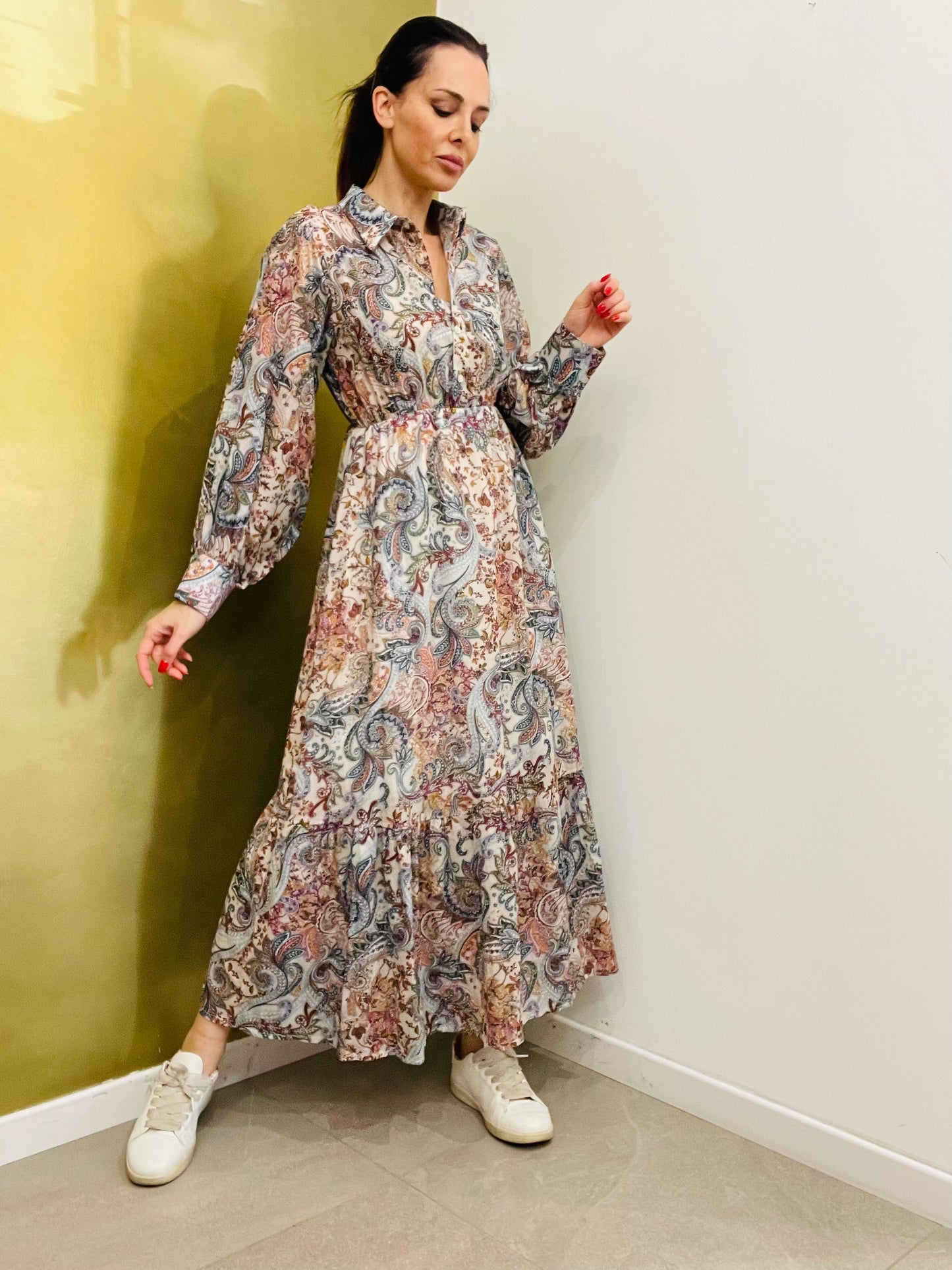 ABITO LUNGO FANTASIA CASHMERE