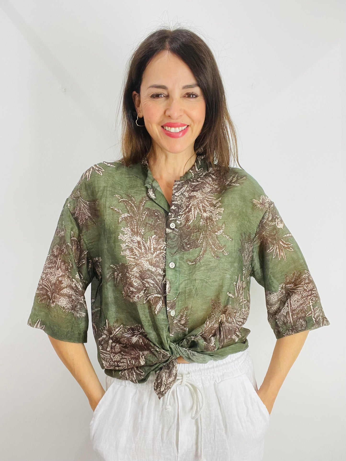 CAMICIA FANTASIA MISTO SETA