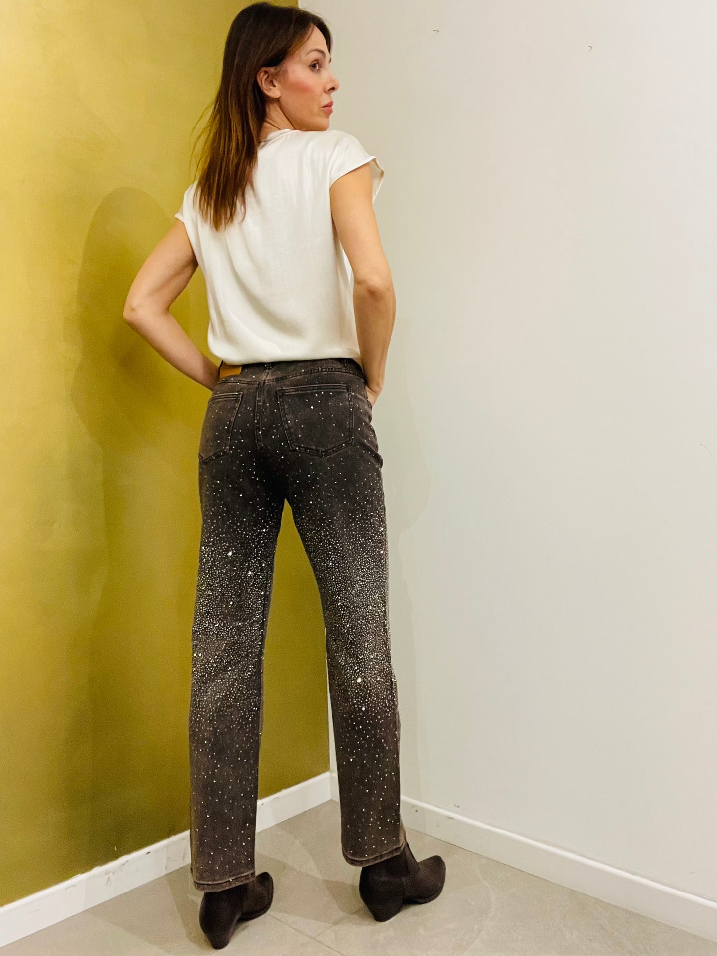 JEANS REGULAR STRASS